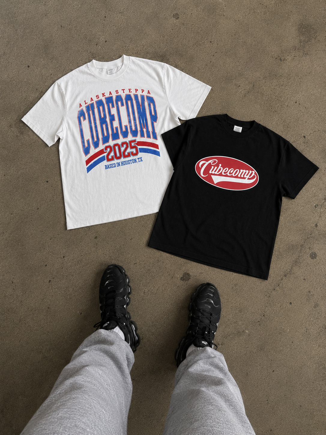 MENS BLACK CUBE COMP TEE