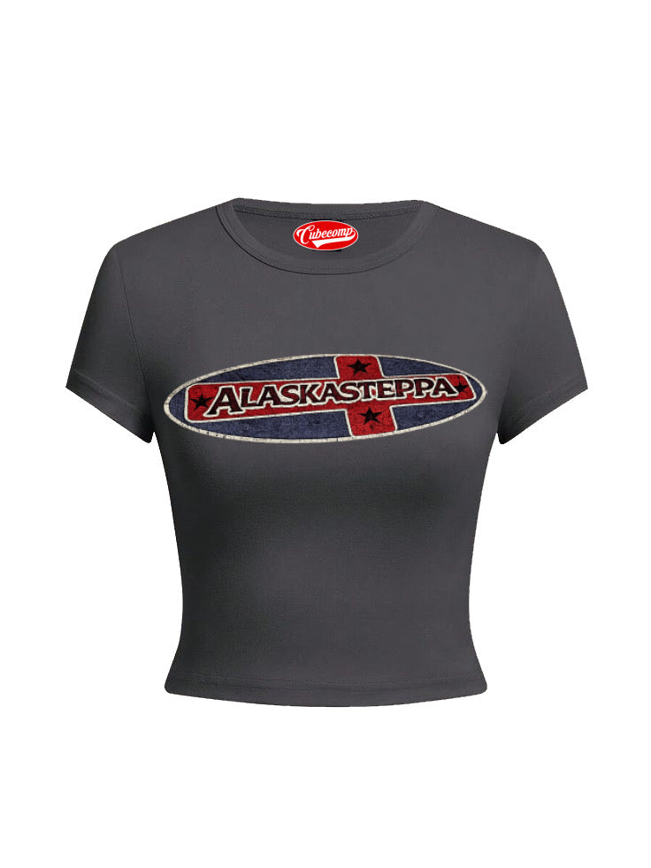 LADIES DARK GREY ROYAL STANDARD TEE